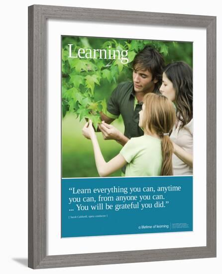 Learning-null-Framed Art Print