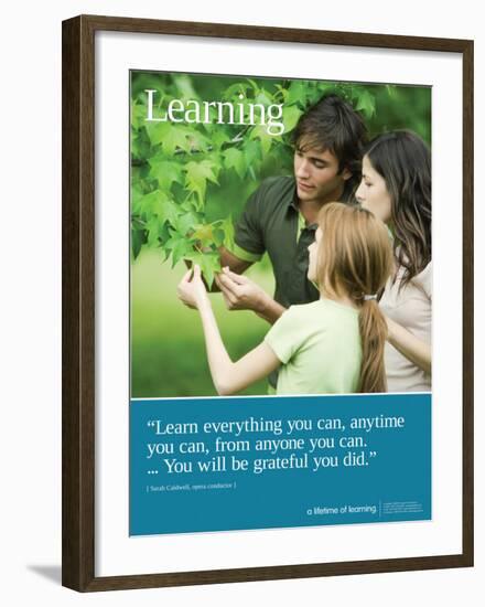 Learning-null-Framed Art Print