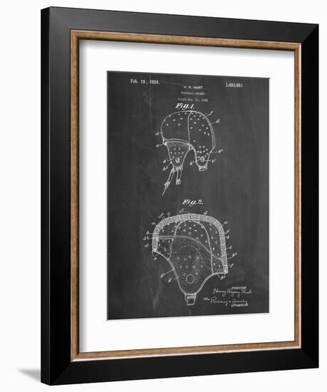 Leather Football Helmet Patent-null-Framed Art Print