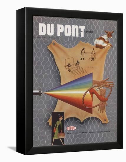 Leather, Front Cover of the 'Dupont Magazine', December 1950-January 1951-null-Framed Premier Image Canvas