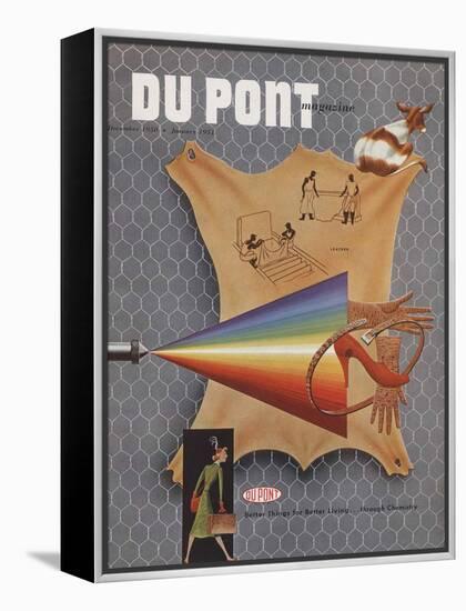 Leather, Front Cover of the 'Dupont Magazine', December 1950-January 1951-null-Framed Premier Image Canvas