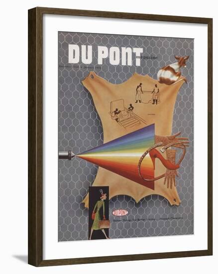 Leather, Front Cover of the 'Dupont Magazine', December 1950-January 1951-null-Framed Giclee Print