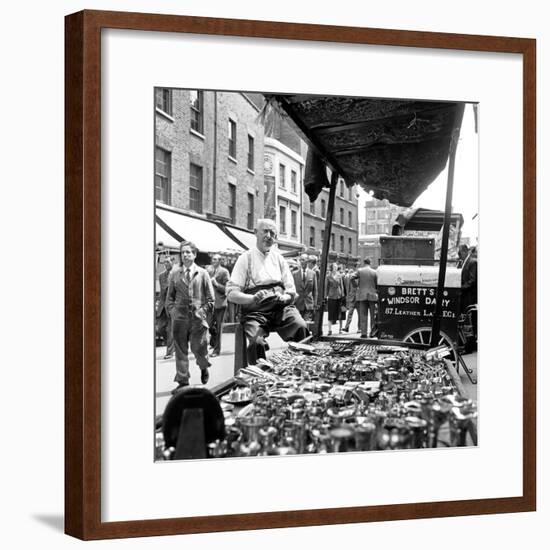 Leather Lane in Holborn. Circa 1954-Staff-Framed Photographic Print