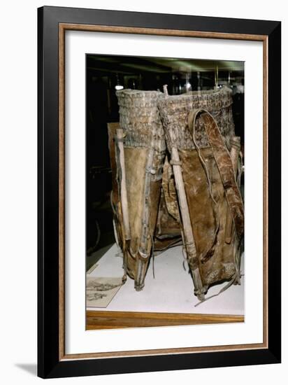 Leather Russacks found in Salt Mines of Hallstatt, Austria. Celtic Iron Age, c6th century BC-Unknown-Framed Giclee Print