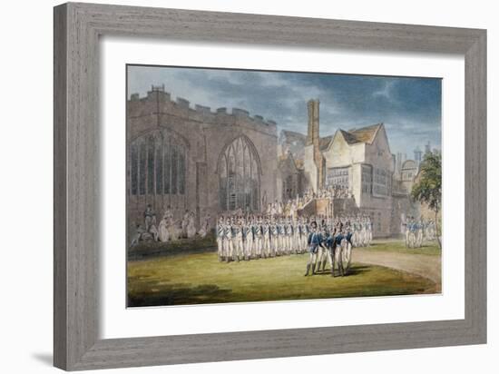 Leathersellers' Hall, and the Church of St Helen, Bishopsgate, City of London, 1792-Edward Dayes-Framed Giclee Print