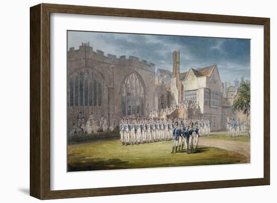 Leathersellers' Hall, and the Church of St Helen, Bishopsgate, City of London, 1792-Edward Dayes-Framed Giclee Print