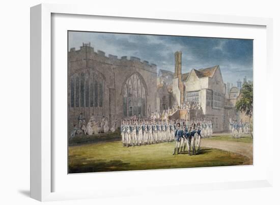 Leathersellers' Hall, and the Church of St Helen, Bishopsgate, City of London, 1792-Edward Dayes-Framed Giclee Print