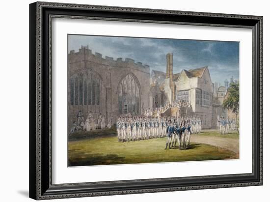 Leathersellers' Hall, and the Church of St Helen, Bishopsgate, City of London, 1792-Edward Dayes-Framed Giclee Print