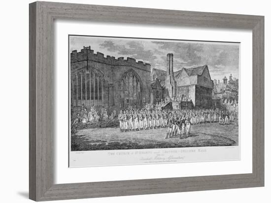 Leathersellers' Hall, and the Church of St Helen, Bishopsgate, City of London, 1871-Edward Dayes-Framed Giclee Print