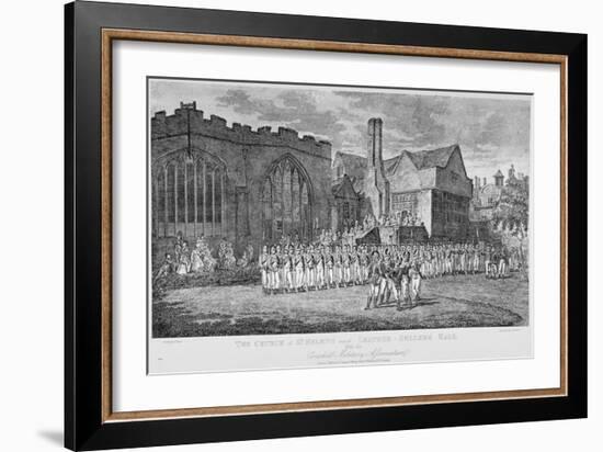 Leathersellers' Hall, and the Church of St Helen, Bishopsgate, City of London, 1871-Edward Dayes-Framed Giclee Print