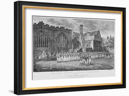 Leathersellers' Hall, and the Church of St Helen, Bishopsgate, City of London, 1871-Edward Dayes-Framed Giclee Print