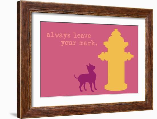 Leave Your Mark - Pink Version-Dog is Good-Framed Art Print