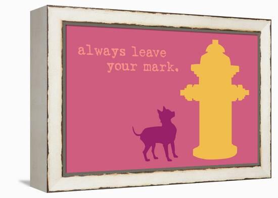 Leave Your Mark - Pink Version-Dog is Good-Framed Stretched Canvas