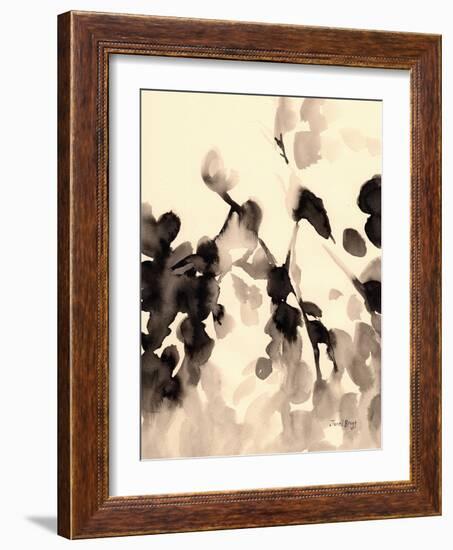 Leaves Abstract in Ink Ii, C.2019 (Ink on Paper)-Janel Bragg-Framed Giclee Print