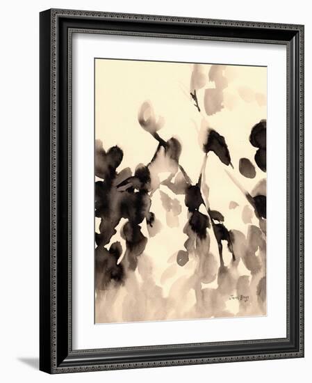 Leaves Abstract in Ink Ii, C.2019 (Ink on Paper)-Janel Bragg-Framed Giclee Print