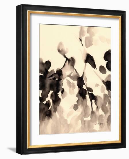 Leaves Abstract in Ink Ii, C.2019 (Ink on Paper)-Janel Bragg-Framed Giclee Print