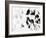 Leaves in Black and White-Janel Bragg-Framed Art Print