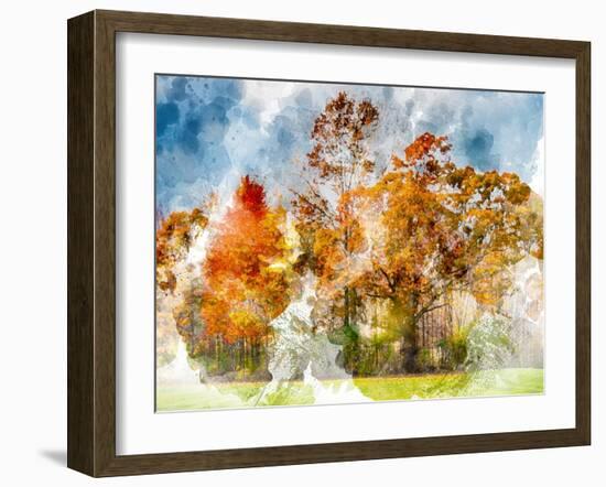 Leaves of Autumn-Chamira Young-Framed Art Print