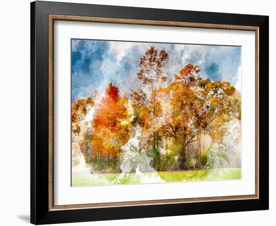 Leaves of Autumn-Chamira Young-Framed Art Print