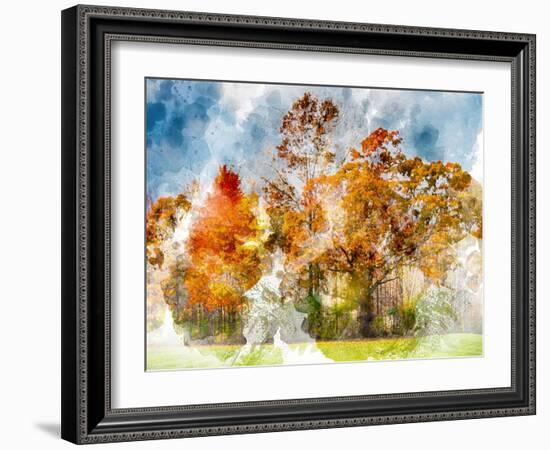 Leaves of Autumn-Chamira Young-Framed Art Print