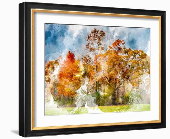 Leaves of Autumn-Chamira Young-Framed Art Print