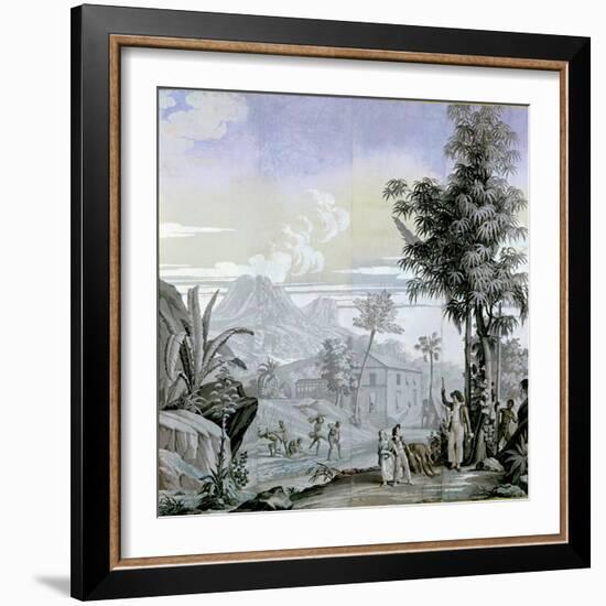 Leaving for a Walk, from "Paul Et Virginie" by Henri Bernadin De Saint-Pierre (1737-1814) 1823-Jean Broc-Framed Giclee Print