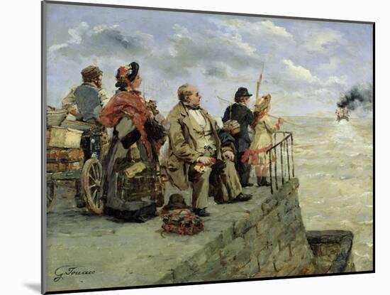 Leaving for Jersey-Guillaume Romain Fouace-Mounted Giclee Print