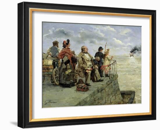 Leaving for Jersey-Guillaume Romain Fouace-Framed Giclee Print