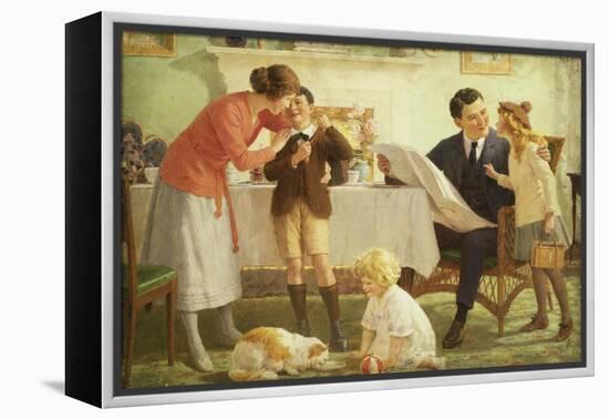 Leaving for School-Percy Tarrant-Framed Premier Image Canvas