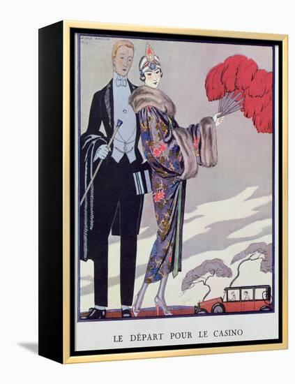 Leaving For the Casino. Illustration For La Gazette du Bon Ton, 1923-Georges Barbier-Framed Premier Image Canvas