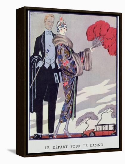 Leaving For the Casino. Illustration For La Gazette du Bon Ton, 1923-Georges Barbier-Framed Premier Image Canvas