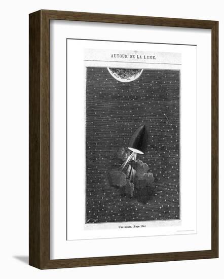 Leaving for the Moon, Illustration from "Around the Moon"-Emile Antoine Bayard-Framed Giclee Print