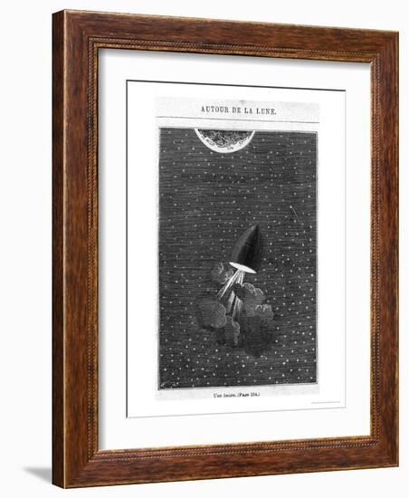 Leaving for the Moon, Illustration from "Around the Moon"-Emile Antoine Bayard-Framed Giclee Print