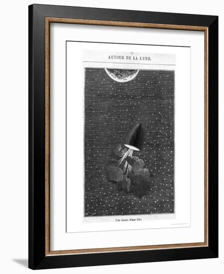 Leaving for the Moon, Illustration from "Around the Moon"-Emile Antoine Bayard-Framed Giclee Print