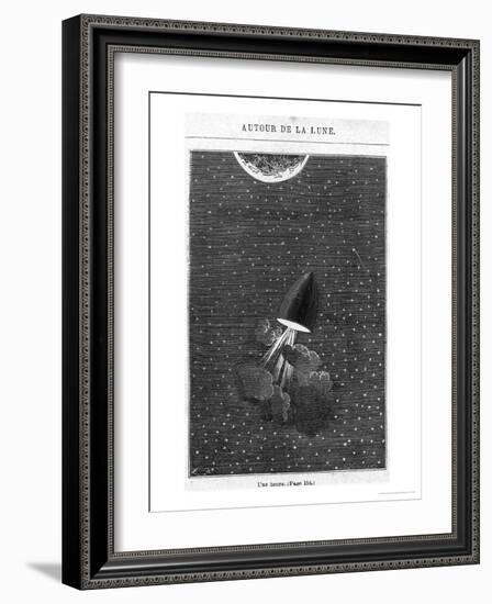 Leaving for the Moon, Illustration from "Around the Moon"-Emile Antoine Bayard-Framed Giclee Print