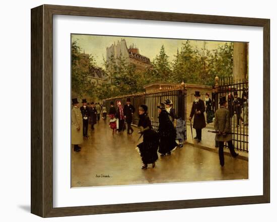 Leaving La Madeleine-Jean Béraud-Framed Giclee Print