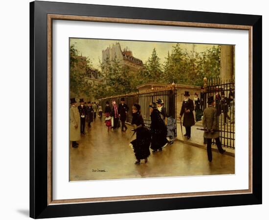 Leaving La Madeleine-Jean Béraud-Framed Giclee Print