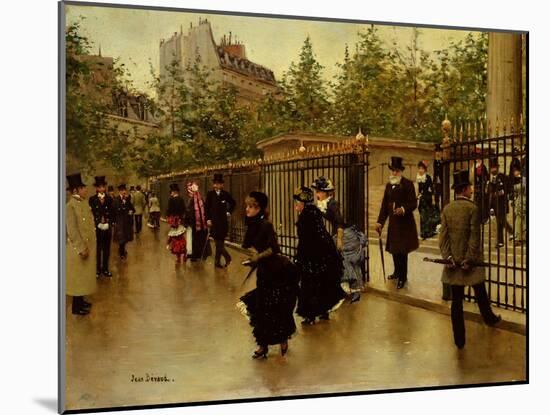 Leaving La Madeleine-Jean Béraud-Mounted Giclee Print