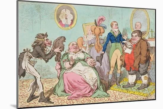 Leaving Off Powder, or a Frugal Family Saving the Guinea, Published by Hannah Humphrey in 1795-James Gillray-Mounted Giclee Print