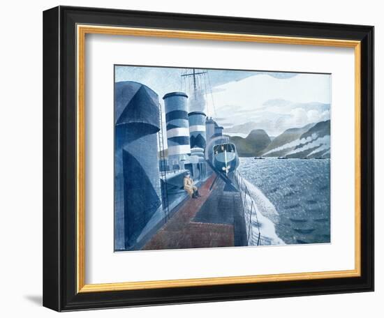 Leaving Scapa Flow-Eric Ravilious-Framed Giclee Print