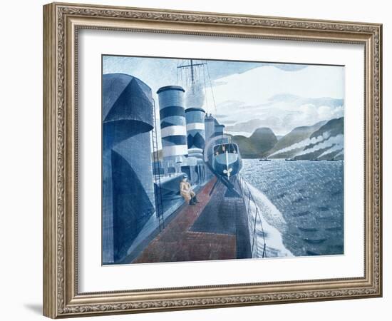 Leaving Scapa Flow-Eric Ravilious-Framed Giclee Print