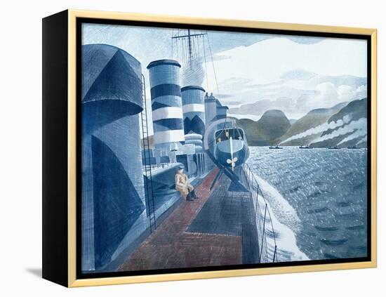 Leaving Scapa Flow-Eric Ravilious-Framed Premier Image Canvas