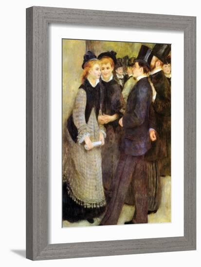 Leaving the Conservatoire-Pierre-Auguste Renoir-Framed Art Print
