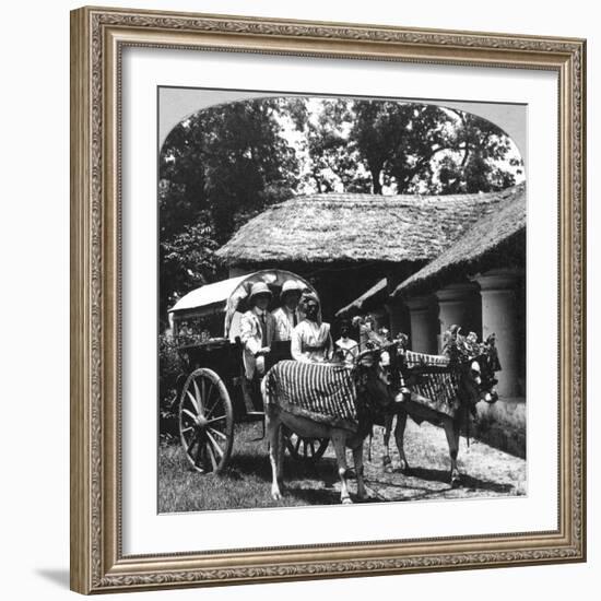 Leaving the Dak Bungalow for a 'Bile-Gharry, Belgaum District, Southern India, 1900s-null-Framed Giclee Print