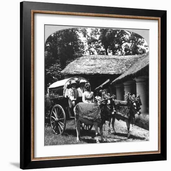 Leaving the Dak Bungalow for a 'Bile-Gharry, Belgaum District, Southern India, 1900s-null-Framed Giclee Print