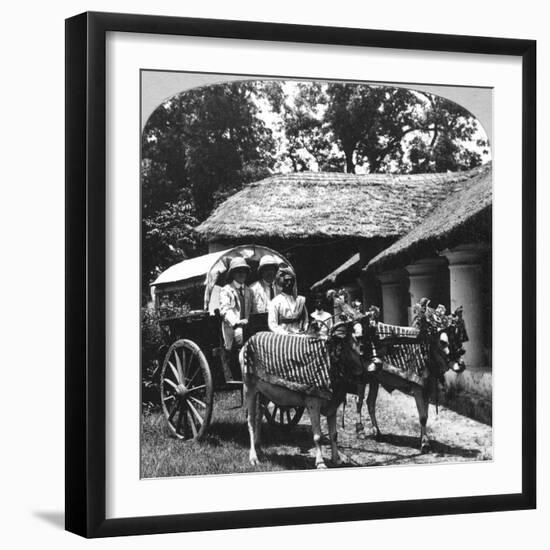 Leaving the Dak Bungalow for a 'Bile-Gharry, Belgaum District, Southern India, 1900s--Framed Giclee Print