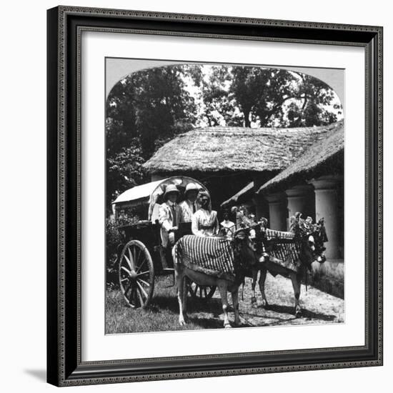 Leaving the Dak Bungalow for a 'Bile-Gharry, Belgaum District, Southern India, 1900s-null-Framed Giclee Print