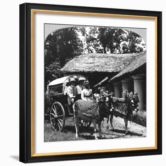 Leaving the Dak Bungalow for a 'Bile-Gharry, Belgaum District, Southern India, 1900s-null-Framed Giclee Print