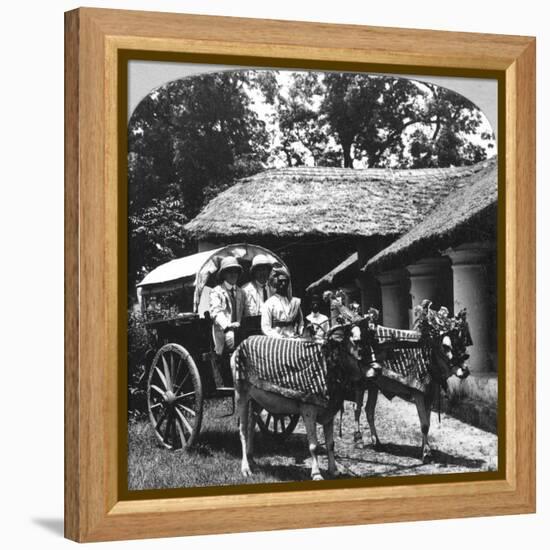 Leaving the Dak Bungalow for a 'Bile-Gharry, Belgaum District, Southern India, 1900s-null-Framed Premier Image Canvas