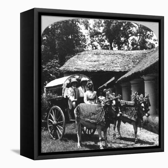 Leaving the Dak Bungalow for a 'Bile-Gharry, Belgaum District, Southern India, 1900s-null-Framed Premier Image Canvas